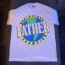 Vintage Sun Sportswear World Class Champion Father Dad Single Stitch T Shirt XL