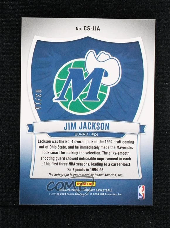 2023-24 Panini Phoenix Crusade Signatures Gold /10 Jim Jackson #CS-JJA Auto - Image 2 of 2