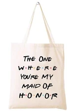 Bridesmaid Gift From Bride Bachelorette Party Gift - Reusable Grocery Tote Bag