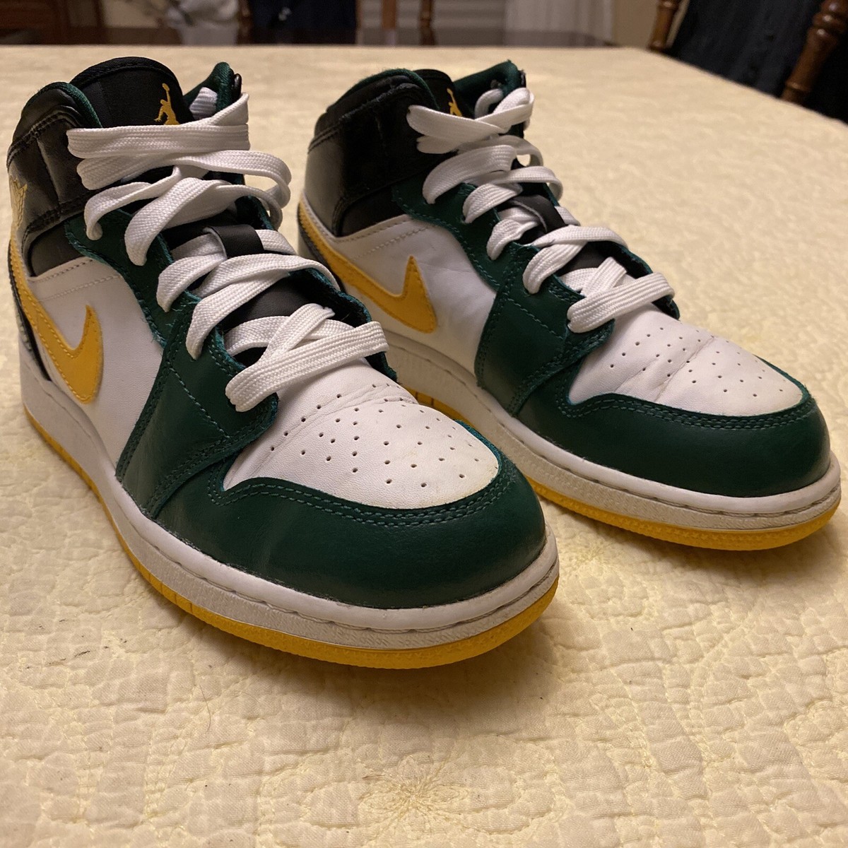 green & yellow jordans