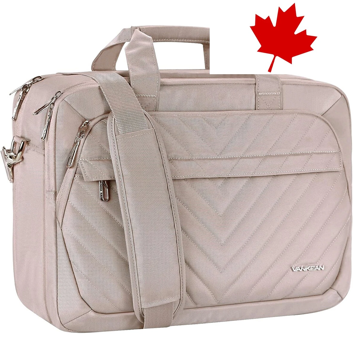 Stylish 17 Inch TSA Friendly Laptop Bag with RFID Pocket Pink