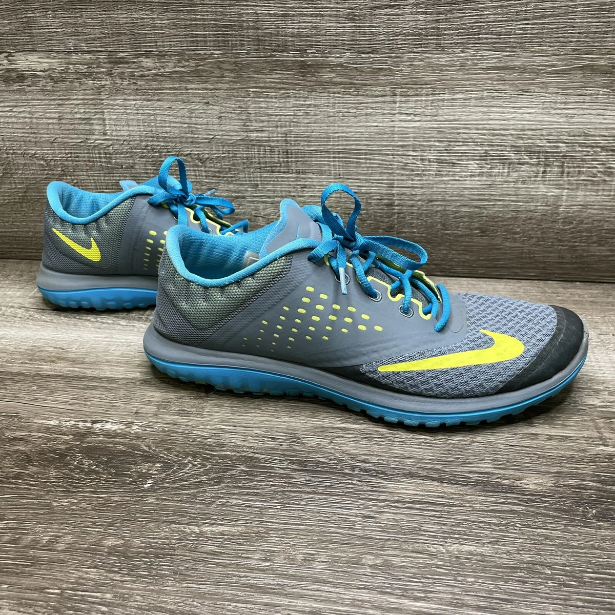 Nike FS Lite Run 2 Athletic Running Shoes Grey Blue 685266 402 Men s Size 8