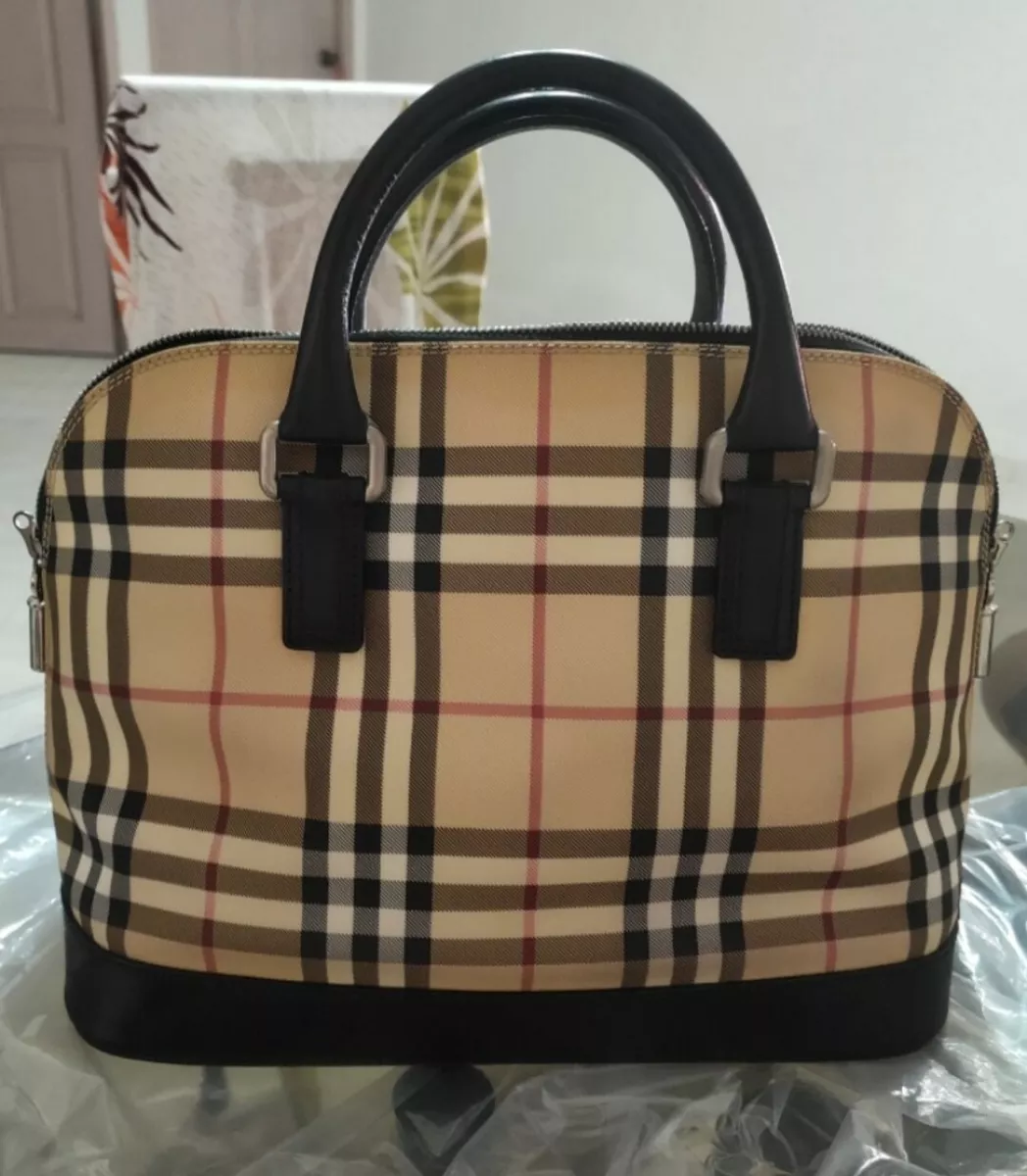 Authentic BURBERRY London Classic Check Alma Bag