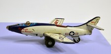Vintage Jet Airplane, Douglas NAVY SkyRocket,  Tin Litho Toy Plane - Japan 