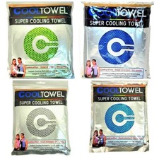 Lot Of 4 Super Cooling Towel Quick Drying Sweat Absorbent Assorted Colors Washab