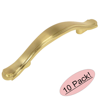 *10 Pack* Cosmas Cabinet Hardware Brushed Brass Cabinet Handle Pulls #8816BB