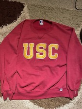 Vintage Russell Athletic NCAA USC Trojans Men's Pull Over Sweatshirt Size L