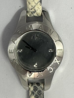 Armani Exchange NWT  Ladies New Battery Python Stamped Leather Watch AX4128