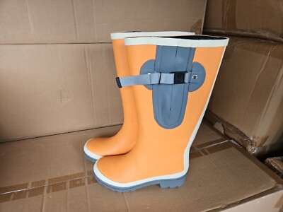 SECONDS Orange Wide Calf Wellies 50cm) UK size