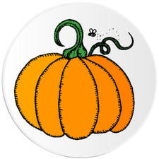 Pumpkin - 100 Pack Circle Stickers 3 Inch - Vegetable Fall Autumn