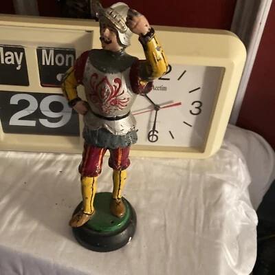 antique Spanish Medieval Warrior Knight soldier conquistador statue - Image 1 of 4