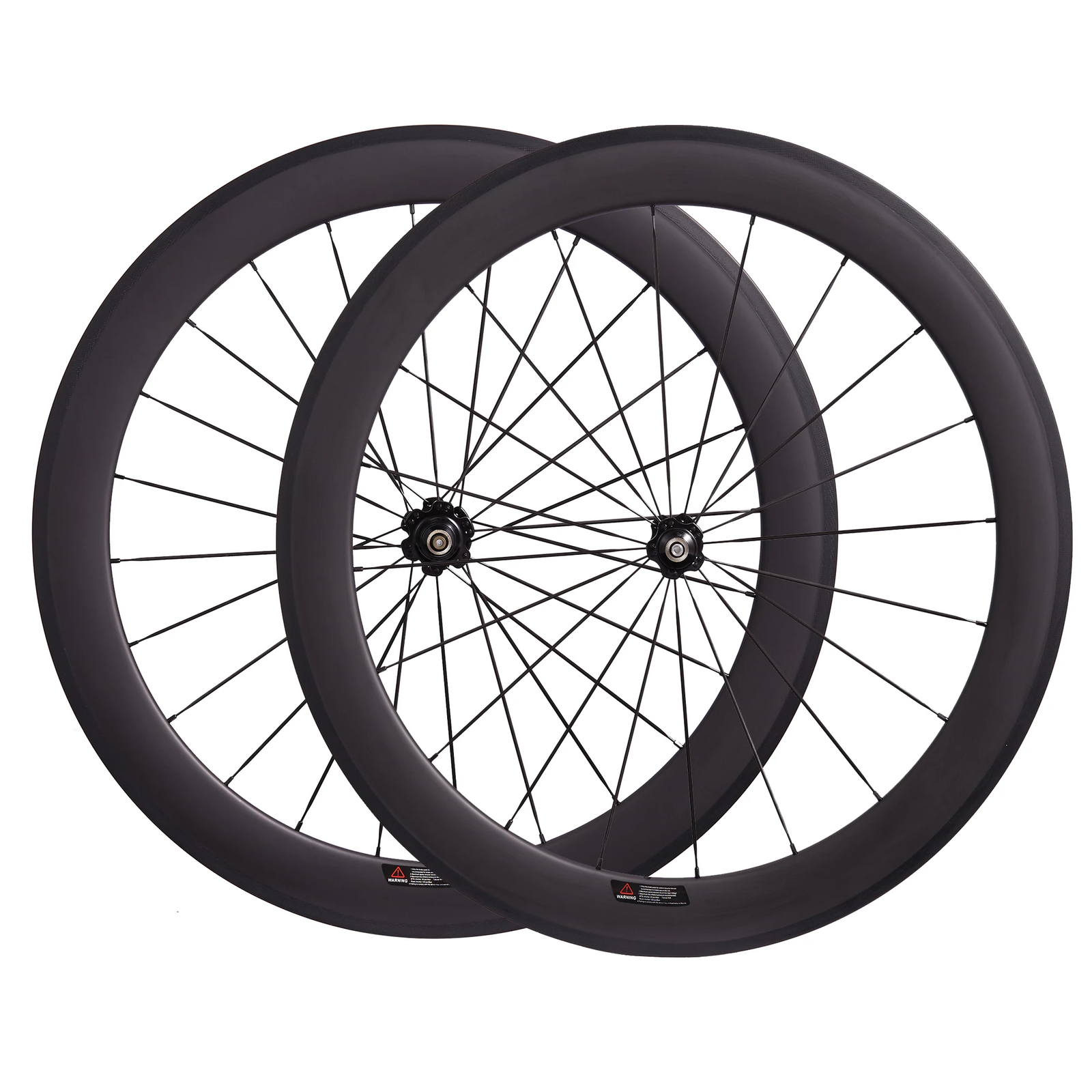 Ruote in carbonio per bici da strada profondità 60 mm larghezza 23/25 mm clincher tubolare senza tubo foto 4
