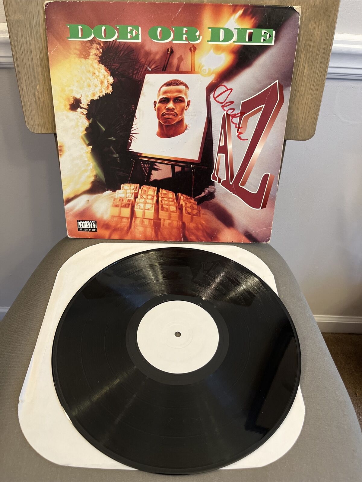 AZ Doe Or Die 1995 LP Vinyl E1-32631 Nas Pete Rock RARE Studio Promo White Label