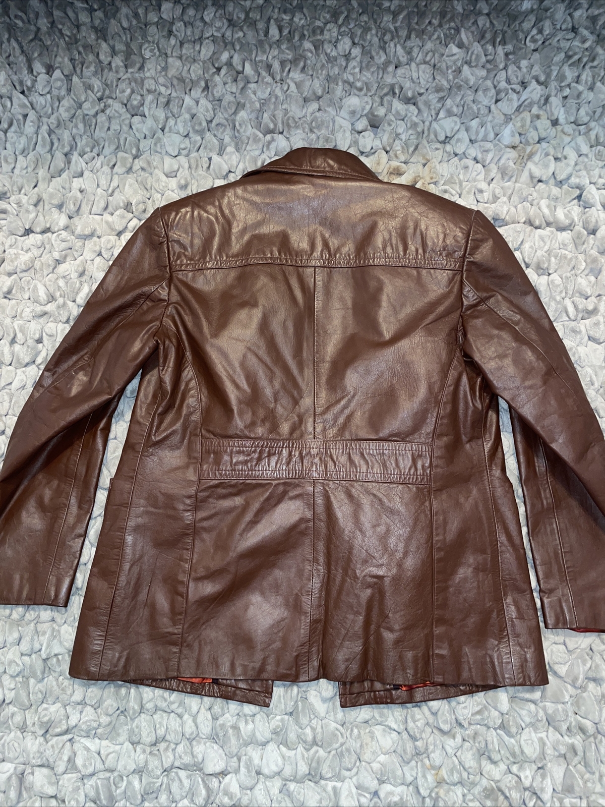 Men’s Brown Heavy Leather Jacket Removable Fleece Lin… Gem