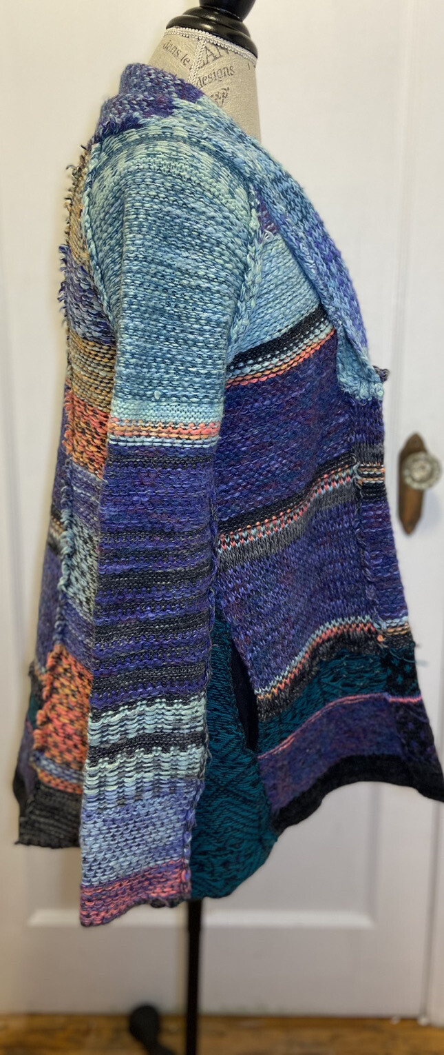 Free People Kryptonite Patchwork Sweater Cardigan… - image 3