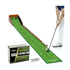 Putting Green Indoor,Wrinkle-Free Golf Mat with Auto Ball Return - Durable So...