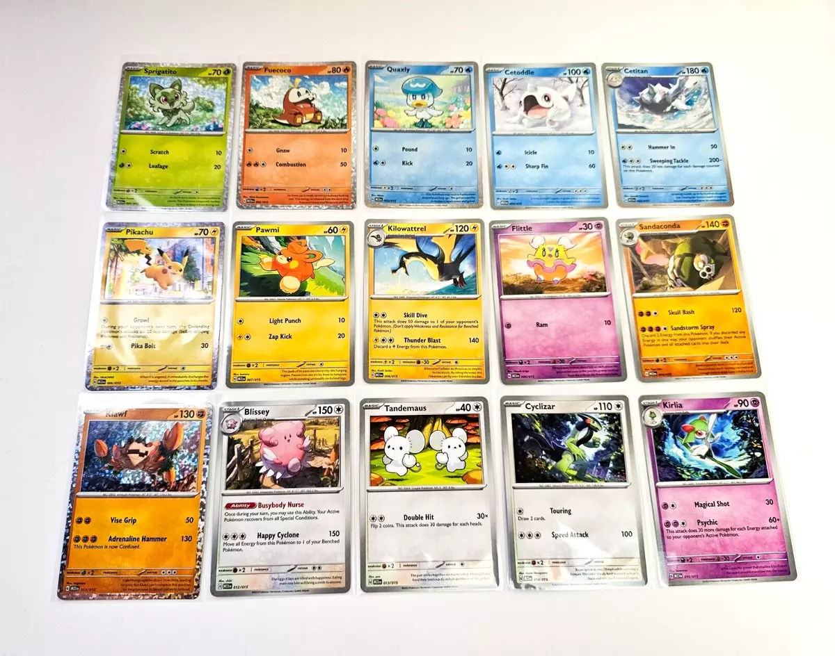 2023 McDonalds Pokemon Full Complete Set of 15 Cards - Match Battle TCG