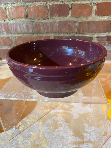 Fiesta LARGE RICE BOWL - CLARET - 6” - retired item and color