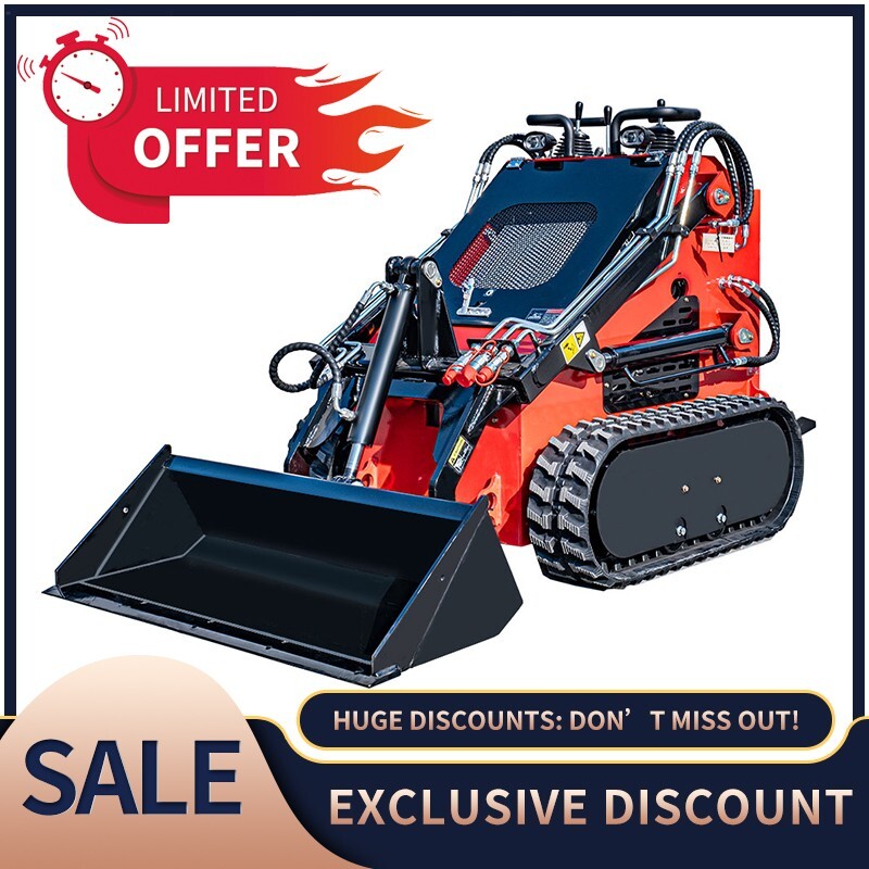 parallel 380 track Mini Skid Steer Loader with 23HP Gasoline