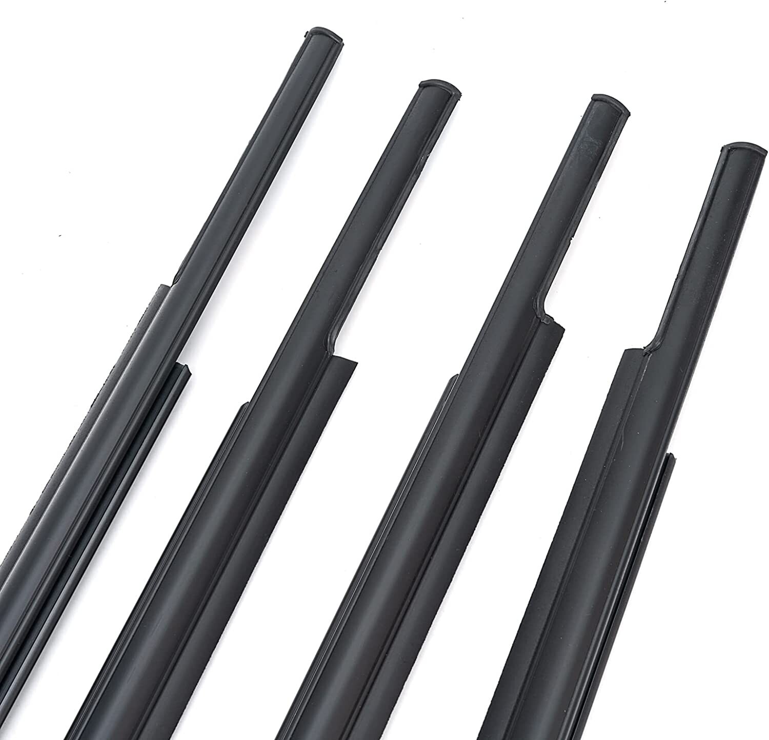 SAVYSPEDY 4-Piece Window Moulding Belt Glass Sweep Felt Trim Set For Toyota Tundra Double Cab 2007-2020