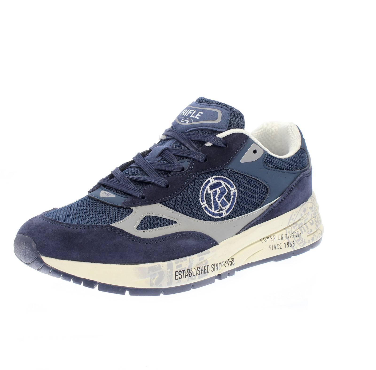 Rifle Cooper - Кроссовки Basse из замши синего цвета - Taglia 40 [24,3 см] Scarpe Uomo