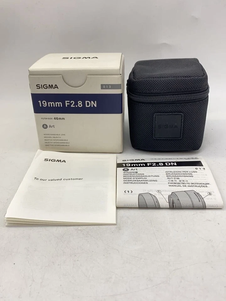 [COMO NUEVO en CAJA] Sigma Art 19mm f2.8 DN Negro para Sony E Mount de JAPÓN Foto 4 de 4