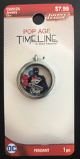 DC Comics Superman Round Crystal Floating Charms Pendant for Necklace