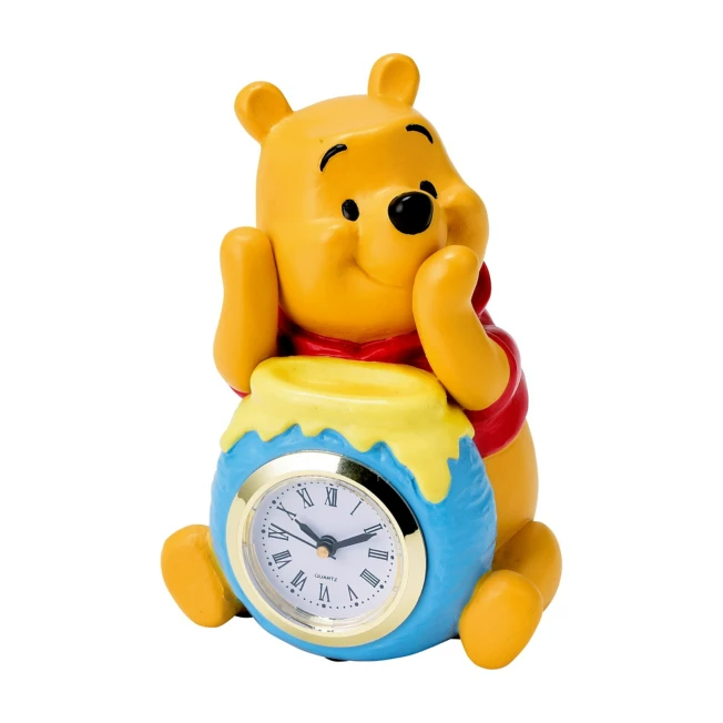 Disney Winnie the Pooh Desk Table Clock Honey Pot Figure Analog