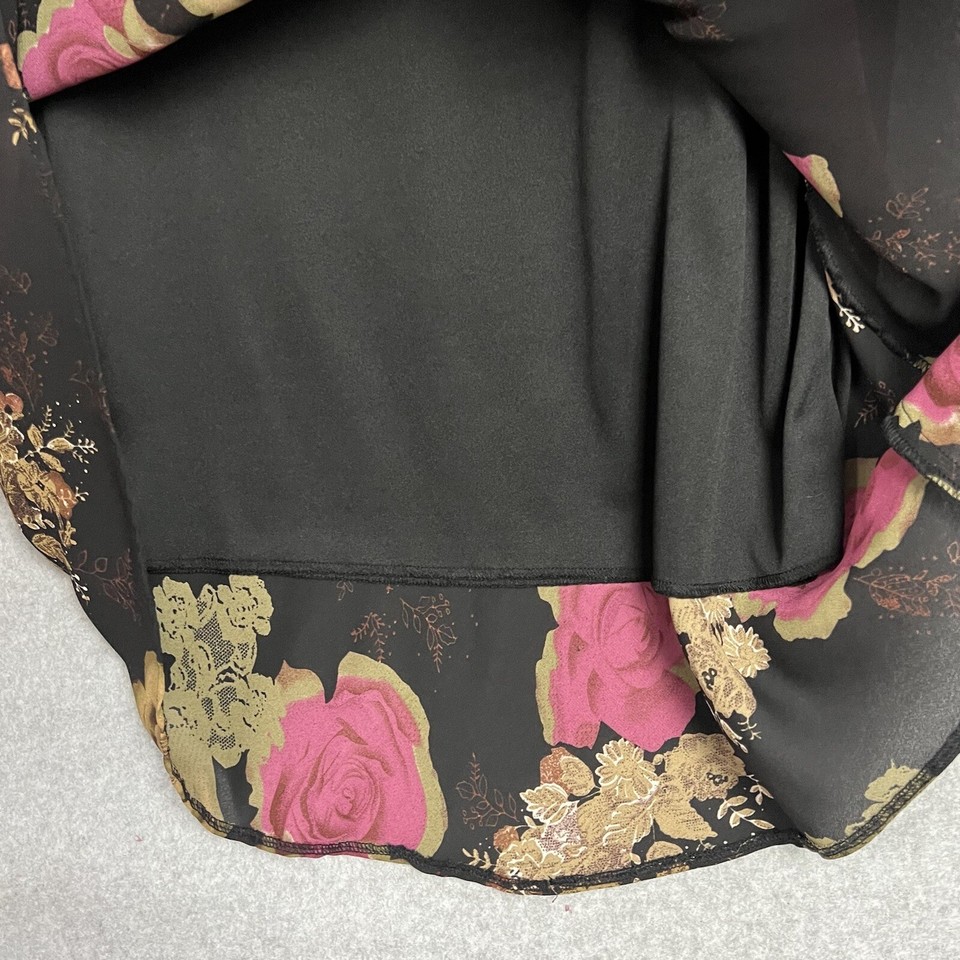 Vintage Womens Maxi Skirt 20 Floral Rose Multi 90s Y2K Cottage Garden