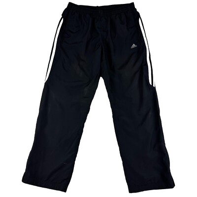 Adidas Track Pants Men s  Sz Large Black Athletic Warm Up Training  Ankle Zip