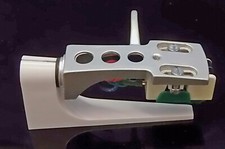 Silver Turntable Headshell w/ Audio Technica AT444 Cartridge  elliptical Stylus