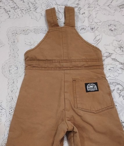Polar King Bib Overalls Kids Sz 4 Insulated Twill Duck Workwear Cold Weather - Picture 9 of 11
