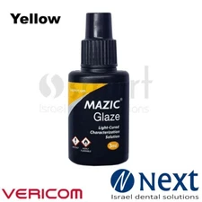 Dental acrylic composite LC shade color liquid 3ml Mazic Glaze Vericom Yellow