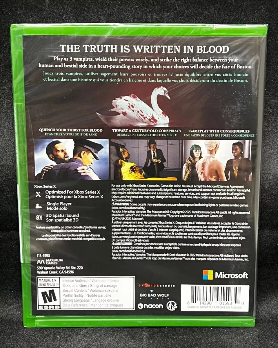 Vampire: The Masquerade Swansong - Xbox Series X, Xbox Series X