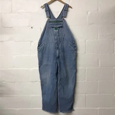 Vintage Liberty Medium Wash Denim Overalls Size 42x26 Workwear Hipster Blue Jean