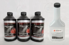 GENUINE (3) DOT 3 Brake Fluid + Idemitsu Power Steering Fluid fits Lexus Toyota