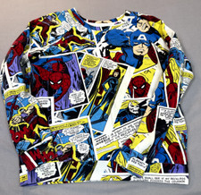 Camisa Marvel Comic Talla Mediana Estampado Completo Manga Larga Para Mujer 7 9