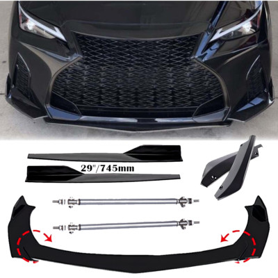 Front Bumper Lip Spoiler Splitter Side Skirt Strutf For Toyota Corolla Sedan IS2