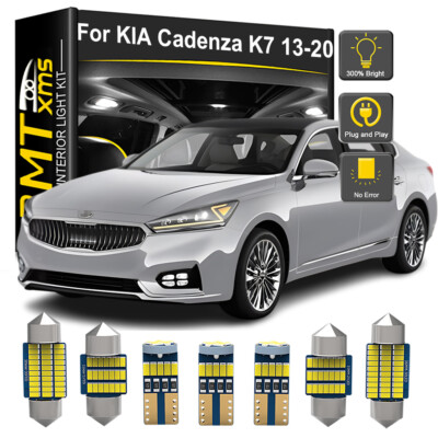10x Interior LED Light Bulbs License plate Map For KIA Cadenza K7 2014-2020