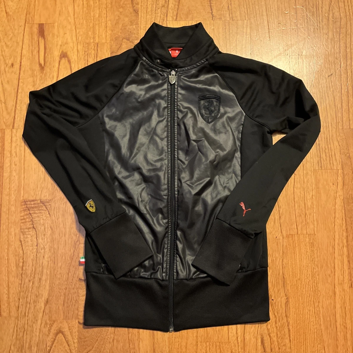 Puma Scuderia Ferrari Sweatshirt Womens Small Black Full Zip
