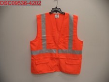 Qty 4 CornerStone Adult Orange ANSI Class 2 CSV405 Mesh Back Safety Vests L  XL