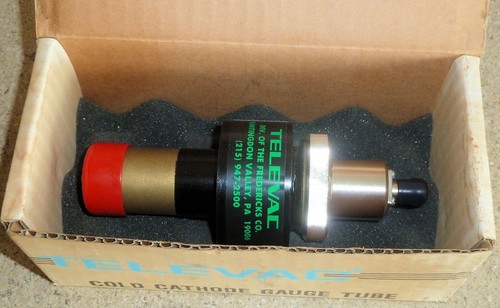 Tubo de ionización calibre de cátodo frío Televac 2-2100-266 1-1/4" latón ST - Imagen 6 de 8