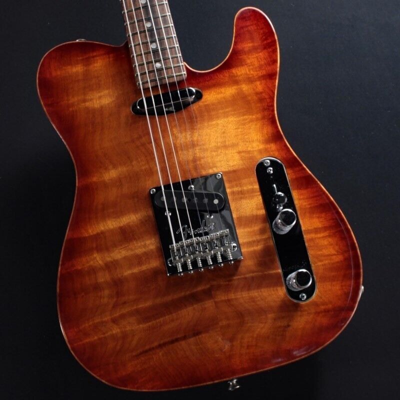 Fender Select Carved Koa Top Telecaster Sienna Edge Burst Electric Guitar