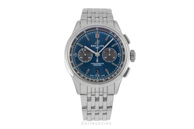 Breitling Premier B01 Chronograph Blue Automatik Herrenuhr Ref AB0118A61C1A1 B&P