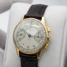 Vintage Breitling Premier 18K Rose Gold Hand Wind Vintage Mens Watch 789
