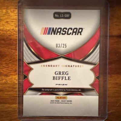 2025 Panini Select - Legendary Signatures Greg Biffle Tie-Dye