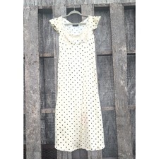 Cider Lace Trim Polka Dot Summer Slip Dress Women's XS (fits size small)