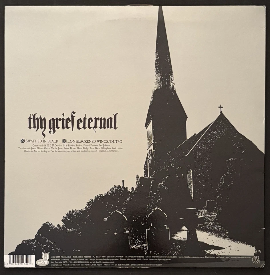 THY GRIEF ETERNAL On Blackened Wings Mini LP 2005 UK Press RISEMLP 56 GREY - NM - Image 2 of 4