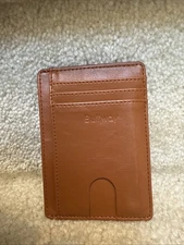 Buffway  Slim Wallet, Minimalist Thin Front Pocket Leather Credit Card Holde