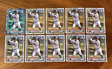 Lot (10) Jaron Elkins 2024 Bowman 1st Sapphire, 1st Chrome-3, 1st Paper-6